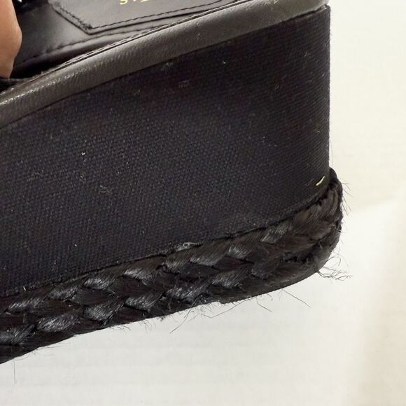 Torgeis New York Women's Ariadne Black Woven Platform Wedge Slide Sandal Size 10 - Picture 6 of 8